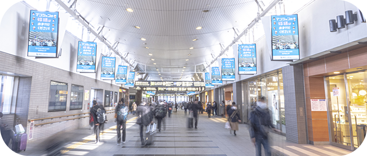 岡山駅から徒歩3分の好立地提携駐車場もご用意しています